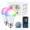 Smart Light Bulbs, Full Color Changing Dimmable Smart WiFi Bulbs Compatible with Alexa and Google Home, A19, 60 W 800 Lumens,2.4Ghz only, No Hub Requi