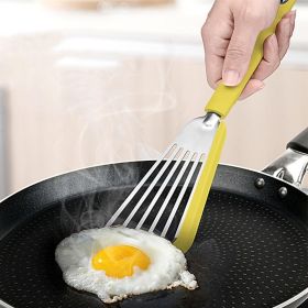 Nonstick Fish Spatula, Thin Slotted Spatulas Turner Silicone Fish Spatulas For Nonstick Cookware, High Heat Resistant BPA Free Cooking Utensils, Ideal (Color: Yellow)